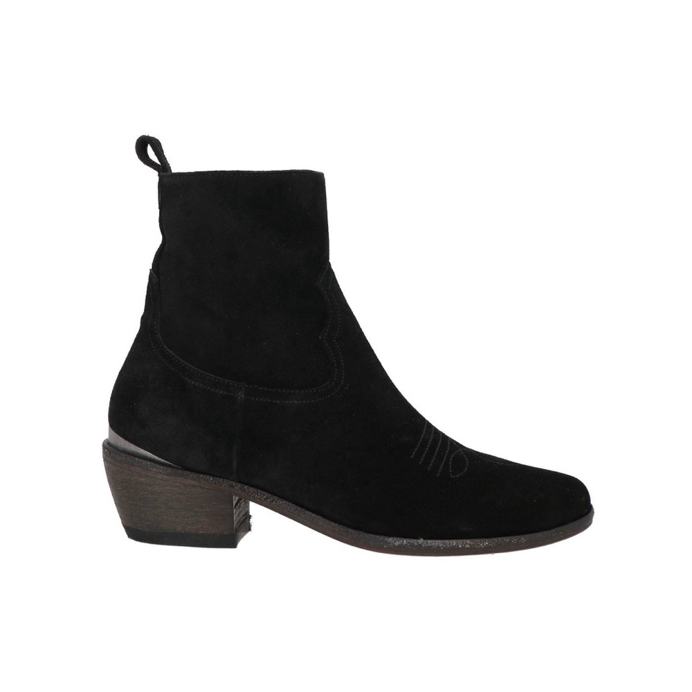 Anthology Paris Black Suede Western Boot US 5